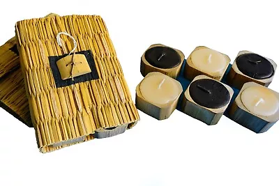 Thai Bamboo Floating Candle Gift Set With Bamboo Display Mat Set Of 2 Thailand • $9.99