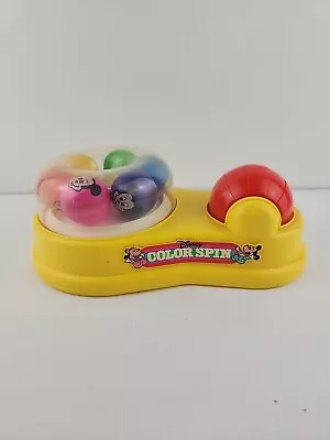 Vintage 1986 Mattel Disney Color Spin Mickey Mouse Ball Spin Toy Works • $19.95