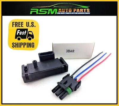 Gm 3 Bar Map Sensor Gm Delphi Accel Dfi Chrome Msd Turbo • $44.95