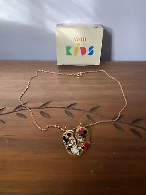 Avon Kids Disney Mickey And Minnie Mouse 2 Part Pendant Necklace • $15