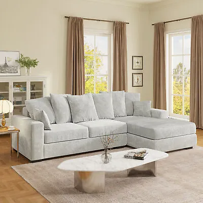 $1247.39 • Buy Modern 3 Seater Sectional Sofa Set L-Shaped Couch  Upholstered Armchair With Leg