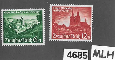   #4685   MLH Stamp Set Sc B174 - 175 / Eupen & Malmedy 1940 Third Reich Germany • $4.99