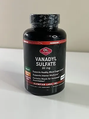 Olympian Labs Vanadyl Sulfate Niacin 250 Capsules Vitamin B-3 - EXP 02/26 • $22.99