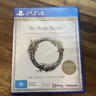 THE ELDER SCROLLS ONLINE -PS4 -With Inserts PAL Sony Playstation 4 • $10