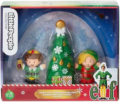 BRAND NEW Fisher Price Little People Collector ELF Buddy & Jovie Christmas Set • $50.80