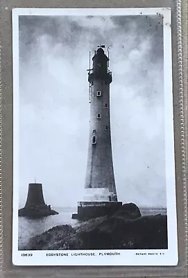 Eddystone Lighthouse. Plymouth - Real Photo - Posted 1908 • £2.50