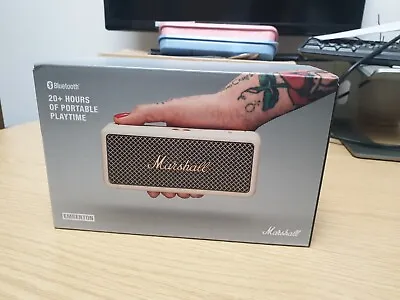 £119.99 • Buy Brand New In Sealed Box Marshall Emberton Bluetooth Portable Speaker Cream 