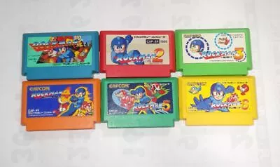 Nintendo Famicom Rockman 1 2 3 4 5 6 Set Megaman Game FC NES Japan • $168