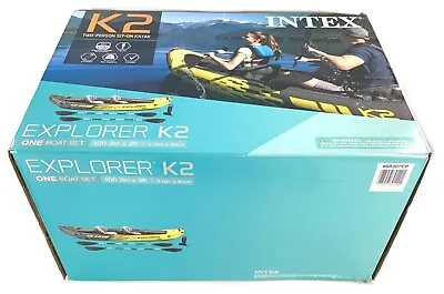 NEW Intex Explorer K2 InflatableTwo-Person Sit-On Kayak - Yellow • $149.95