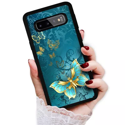 ( For Samsung S7 Edge ) Back Case Cover AJ13161 Blue Butterfly • $9.99