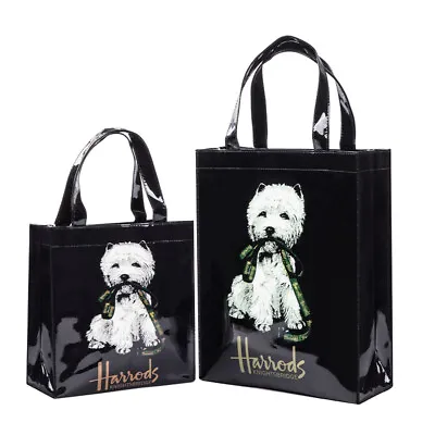 Fashion Shopping Storage Harrods Signature Logo Flower Shopper Bag Gifts New • $50.59