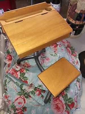 American Girl Pleasant Company Molly Wooden School Desk Swivel Chair Set Retired • $50