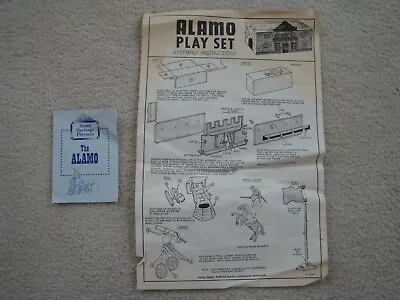 Marx Heritage Alamo Play Set / Original Instruction Sheet & Heritage Booklet • $15.99