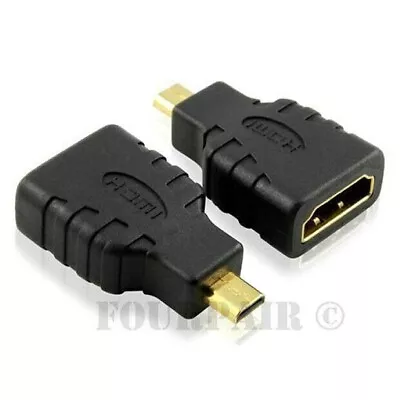 HDMI Type A Female To Micro HDMI Type D Male Plated Adapter Converter Connector • $6.99