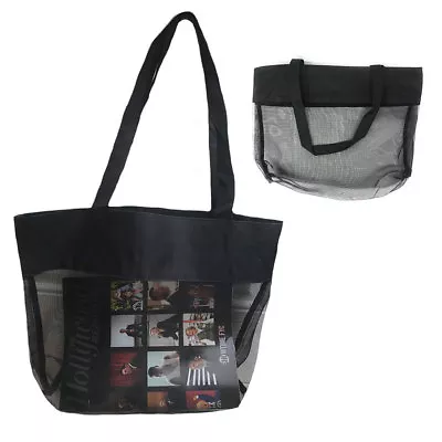Clear Transparent Micro Mesh Book Shopping Tote Bag School Concerts Stadium TSA • $11.95
