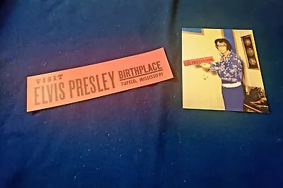 ELVIS PRESLEY  SIGN BANNER W PHOTO OF HIM.HOLDING  So Rare • $145