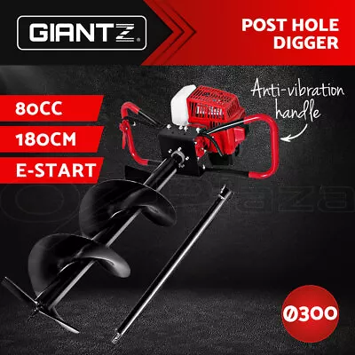 Giantz Post Hole Diggers 80cc Petrol Digger Auger Fence Borer Drill Bit Posthole • $219.95