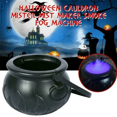 Cauldron Halloween Mister Mist Smoke Fog Machine Color Changing Party Prop~ • £4.87