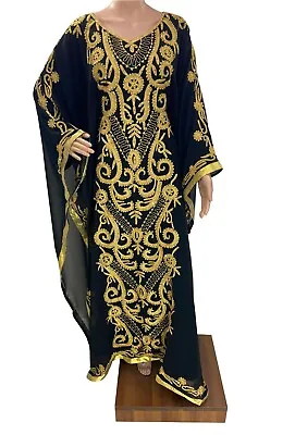 SALE New Moroccan Dubai Kaftans Farasha Abaya Dress Very Fancy Long Gown MS 120 • $57.32