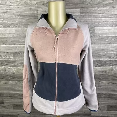 MOUNTAIN HARDWEAR Full Zip Collared Peach / Mauve Fleece Jacket Women's Size XS • $9.25