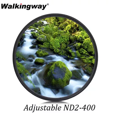 Slim Adjustable ND2-400 Neutral Density Filter For 49/52/55/58/62/67/72/77/82mm  • $15.10