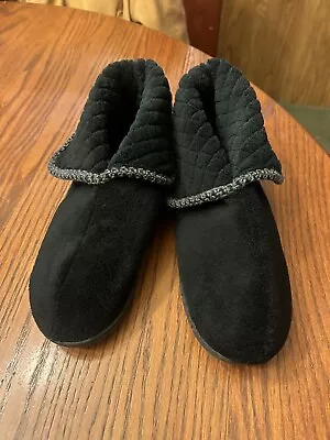 Black Muk Luk Slippers Women’s Size Large 9-10 Memory Foam Sole • $13