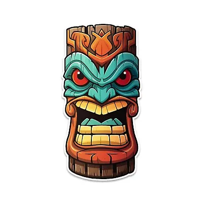 Tiki Totem With Colorful Facial Features Vinyl Sticker • $3.99
