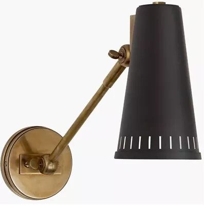 Visual Comfort Thomas O'Brien Antonio Adjustable One Arm Wall Lamps - Black • $259.50