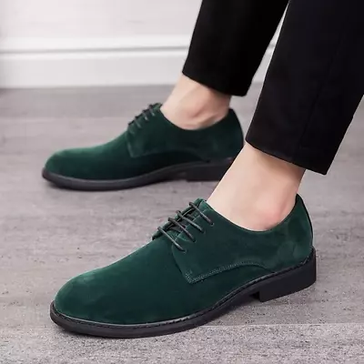 Luxury  Men Vintage Suede  Evening Oxford Shoes  Wedding Party Formal Footwear • $72.62