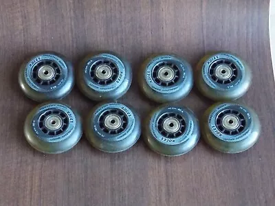 ROCES 76mm 80A Skates Inline Skate Wheels Rollerblade K2 With Bearings X 8 • $24.99