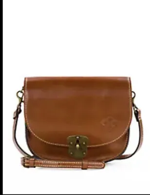 Patricia Nash Women's Kirby East West Leather Crossbody Brown Handbag • $65