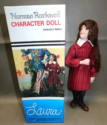 $15.96 • Buy 1984 VTG Norman Rockwell Character Collectors 10.75  Laura Porcelain Doll In Box