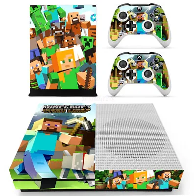 AUS Minecraft Theme FOR Xbox OneS Vinyl Decal Skin Sticker Console&2 Controllers • $20.79