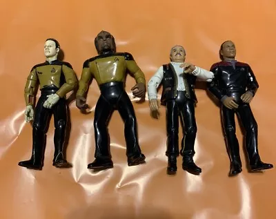 Star Trek The Next Generation Lot (4) Vintage 1990’s Playmates Action Figures • $15