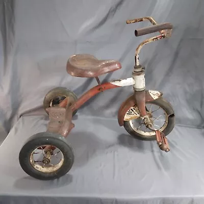 Vintage AMF Junior Tricycle | Red & White | U.S.A | FOR PARTS OR DECOR / AS-IS • $55