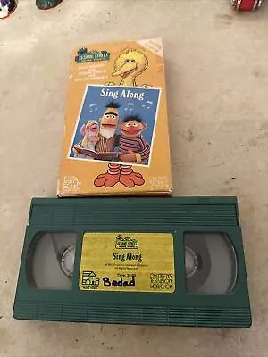 Sesame Street Sing Along VHS 1987 Video VCR Music Songs Cartoon Rare Green Tape • $20