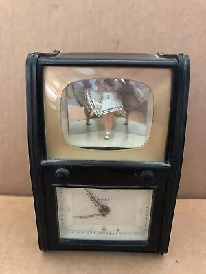 Vintage BRADLEY Jewel Musical Alarm Clock BALLERINA Mechanical GERMANY Music Box • $74.99