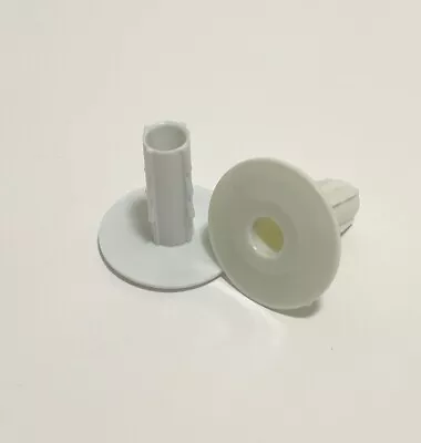 2x White Plastic Hole Tidy Wall Grommet Cover Cable Entry Exit CCTV DATA VIRGIN • £3.49