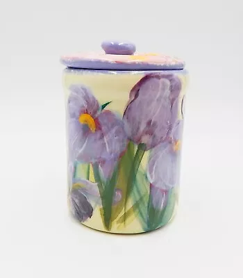 Lesal Ceramics Floral Canister Tulip Lisa Lindberg Van Nortwick Hand Crafted • $39.99