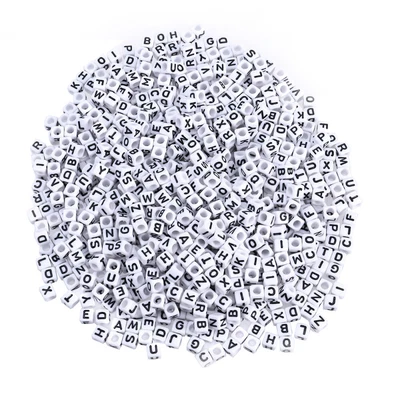 £8.58 • Buy  800 Pieces White Child Alphabet Beads Necklace Letter Charm