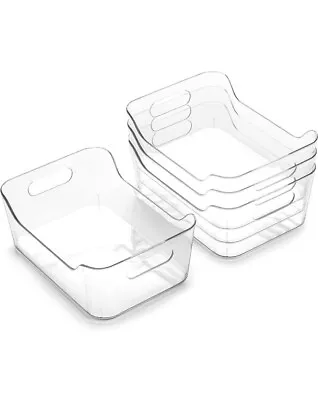 BINO | Plastic Organizer Bins Small - 4 Pack | The SOHO COLLECTION | Multi-Use  • $10