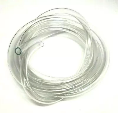 CLEAR LAWNMOWER PETROL FUEL PIPE TUBING 6mm INNER DIAMETER 8mm OUTER PVC • £3.99