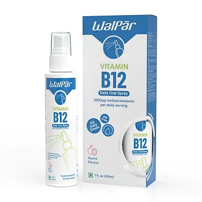 Walpar Vitamin B12 Oral Spray - Guava Flavor | 60 Daily Doses | Methylcobalamin • $21.90