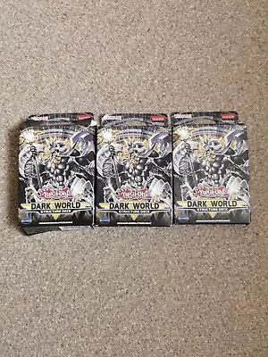 Yugioh Dark World Structure Deck Sealed 1st Edition X3 • £15