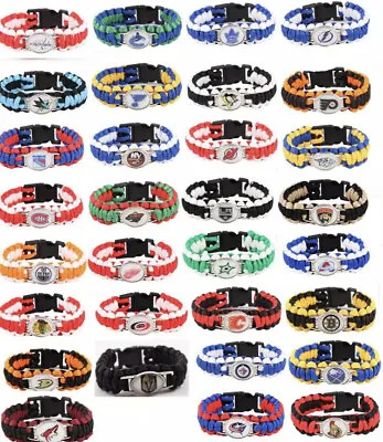 NHL Team Logo Paracord Bracelet (Choose NHL Team) • $6.49