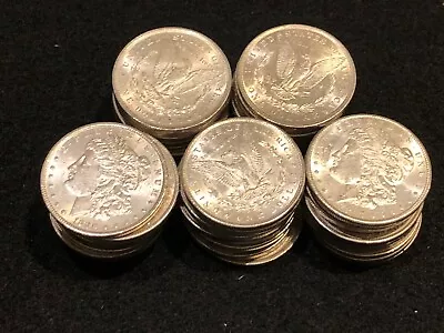 Lot Of 50 Morgan Silver Dollars All AU+ BU Pre ‘21 Date Coin Set. • $2450