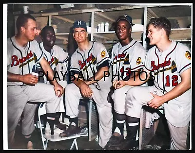 1957 Milwaukee Braves Colorized Print-FREE SHIPPING • $6.95
