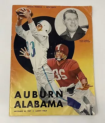 1957 Auburn Vs. Alabama National Championship Year Football Program Vintage '57 • $314.97