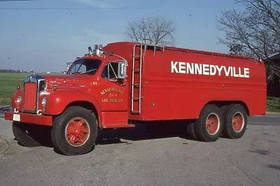 Kennedyville MD Tanker 44 1965 Mack B Model - Fire Apparatus Slide • $5