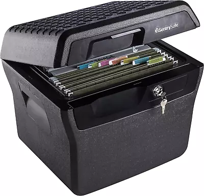 Fireproof And Waterproof Safe Box With Key Lock File Safe With Carrying Handle  • $117.63